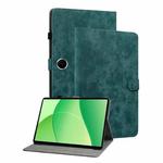 For OPPO Pad SE 11 inch Tiger Pattern Flip Leather Tablet Case(Dark Green)