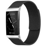 For Fitbit Charge 4 / Charge 3 xDfind Litchi Texture Magnetic Silicone Watch Band(Black)
