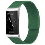 For Fitbit Charge 4 / Charge 3 xDfind Litchi Texture Magnetic Silicone Watch Band(Dark Green)