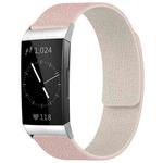 For Fitbit Charge 4 / Charge 3 xDfind Litchi Texture Magnetic Silicone Watch Band(Pink Sstarlight)