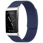 For Fitbit Charge 4 / Charge 3 xDfind Litchi Texture Magnetic Silicone Watch Band(Midnight Blue)