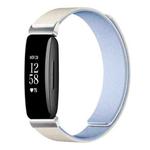 For Fitbit Inspire 2 / Ace 3 xDfind Litchi Texture Magnetic Silicone Watch Band(White Blue)