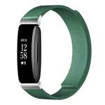 For Fitbit Inspire 2 / Ace 3 xDfind Litchi Texture Magnetic Silicone Watch Band(Dark Green)