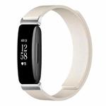 For Fitbit Inspire 2 / Ace 3 xDfind Litchi Texture Magnetic Silicone Watch Band(Starlight)