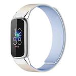 For Fitbit Luxe / Special Edition xDfind Litchi Texture Magnetic Silicone Watch Band(White Blue)