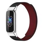 For Fitbit Luxe / Special Edition xDfind Litchi Texture Magnetic Silicone Watch Band(Black Red)