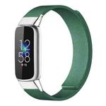 For Fitbit Luxe / Special Edition xDfind Litchi Texture Magnetic Silicone Watch Band(Dark Green)