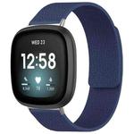 For Fitbit Versa 4/Versa3/Sense2/Sense xDfind Litchi Texture Magnetic Silicone Watch Band(Midnight Blue)