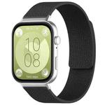 For Huawei Watch Fit4 / Fit4 Pro / Fit3 xDfind Litchi Texture Magnetic Silicone Watch Band(Black)