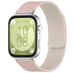 For Huawei Watch Fit4 / Fit4 Pro / Fit3 xDfind Litchi Texture Magnetic Silicone Watch Band(Pink Sstarlight)