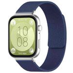 For Huawei Watch Fit4 / Fit4 Pro / Fit3 xDfind Litchi Texture Magnetic Silicone Watch Band(Midnight Blue)