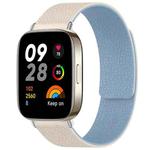 For Redmi Watch 3 xDfind Litchi Texture Magnetic Silicone Watch Band(White Blue)