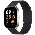 For Redmi Watch 3 xDfind Litchi Texture Magnetic Silicone Watch Band(Black)