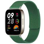 For Redmi Watch 3 xDfind Litchi Texture Magnetic Silicone Watch Band(Dark Green)