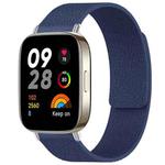 For Redmi Watch 3 xDfind Litchi Texture Magnetic Silicone Watch Band(Midnight Blue)