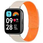 For Redmi Watch 3 Active/Watch 3 Lite xDfind Litchi Texture Magnetic Silicone Watch Band(Starlight Orange)