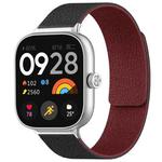 For Xiaomi Smart Band 9 Pro/8 Pro/Redmi Watch 5/4 xDfind Litchi Texture Magnetic Silicone Watch Band(Black Red)
