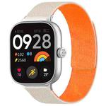 For Xiaomi Smart Band 9 Pro/8 Pro/Redmi Watch 5/4 xDfind Litchi Texture Magnetic Silicone Watch Band(Starlight Orange)