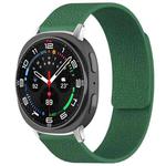 For Samsung Galaxy Watch Ultra/Ultra 2025 xDfind Litchi Texture Magnetic Silicone Watch Band(Dark Green)