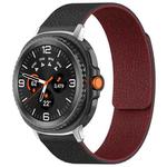 For Samsung Galaxy Watch8 / 8 Classic xDfind Litchi Texture Magnetic Silicone Watch Band(Black Red)