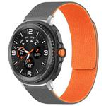 For Samsung Galaxy Watch8 / 8 Classic xDfind Litchi Texture Magnetic Silicone Watch Band(Grey Orange)