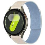 For Samsung Galaxy Watch 7 / 6 / 5 / FE xDfind Litchi Texture Magnetic Silicone Watch Band(White Blue)
