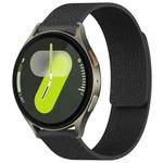 For Samsung Galaxy Watch 7 / 6 / 5 / FE xDfind Litchi Texture Magnetic Silicone Watch Band(Black)