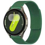 For Samsung Galaxy Watch 7 / 6 / 5 / FE xDfind Litchi Texture Magnetic Silicone Watch Band(Dark Green)
