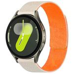 For Samsung Galaxy Watch 7 / 6 / 5 / FE xDfind Litchi Texture Magnetic Silicone Watch Band(Starlight Orange)