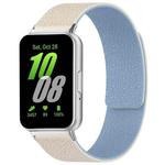 For Samsung Galaxy Fit3 SM-R390 xDfind Litchi Texture Magnetic Silicone Watch Band(White Blue)