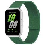 For Samsung Galaxy Fit3 SM-R390 xDfind Litchi Texture Magnetic Silicone Watch Band(Dark Green)