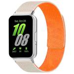 For Samsung Galaxy Fit3 SM-R390 xDfind Litchi Texture Magnetic Silicone Watch Band(Starlight Orange)