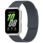 For Samsung Galaxy Fit3 SM-R390 xDfind Litchi Texture Magnetic Silicone Watch Band(Grey)