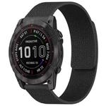 For Garmin Fenix 8/7X/6X/5X 26mm xDfind Litchi Texture Magnetic Silicone Watch Band(Black)