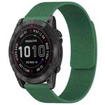 For Garmin Fenix 8/7X/6X/5X 26mm xDfind Litchi Texture Magnetic Silicone Watch Band(Dark Green)