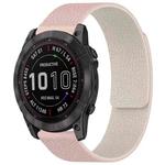 For Garmin Fenix 8/7X/6X/5X 26mm xDfind Litchi Texture Magnetic Silicone Watch Band(Pink Sstarlight)