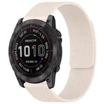 For Garmin Fenix 8/7X/6X/5X 26mm xDfind Litchi Texture Magnetic Silicone Watch Band(Starlight)