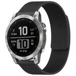 For Garmin Fenix 8/7/6/5 22mm xDfind Litchi Texture Magnetic Silicone Watch Band(Black)