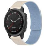 For Garmin Fenix 8/7S/6S/5S 20mm xDfind Litchi Texture Magnetic Silicone Watch Band(White Blue)