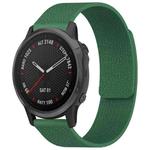 For Garmin Fenix 8/7S/6S/5S 20mm xDfind Litchi Texture Magnetic Silicone Watch Band(Dark Green)