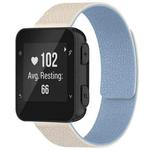 For Garmin Forerunner 35/30/35J 20mm xDfind Litchi Texture Magnetic Silicone Watch Band(White Blue)