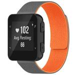 For Garmin Forerunner 35/30/35J 20mm xDfind Litchi Texture Magnetic Silicone Watch Band(Grey Orange)