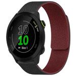 For Garmin Forerunner 45 / 45S / Swim 2 18mm xDfind Litchi Texture Magnetic Silicone Watch Band(Black Red)