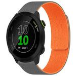 For Garmin Forerunner 45 / 45S / Swim 2 18mm xDfind Litchi Texture Magnetic Silicone Watch Band(Grey Orange)