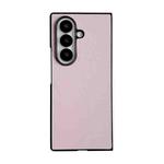 For Samsung Galaxy Z Fold7 5G Morandi Solid Color Leather Texture Phone Case(Pink)