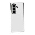 For Samsung Galaxy Z Fold7 5G Morandi Solid Color Leather Texture Phone Case(White)