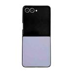 For Samsung Galaxy Z Flip7 5G Morandi Solid Color Leather Texture Phone Case(Purple)