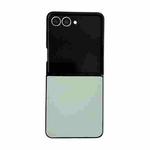 For Samsung Galaxy Z Flip7 5G Morandi Solid Color Leather Texture Phone Case(Light Green)