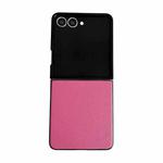 For Samsung Galaxy Z Flip7 5G Morandi Solid Color Leather Texture Phone Case(Rose Red)