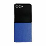 For Samsung Galaxy Z Flip7 5G Morandi Solid Color Leather Texture Phone Case(Blue)